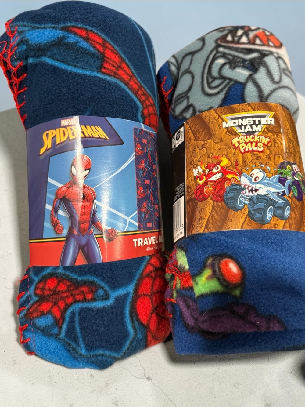 Disney Marvel Spider-Man Blue and Red Fleece Throw Blanket
